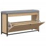 Shoe bench with folding drawer Sonoma oak 102x32x56 cm by , Benches for halls and storage - Ref: Foro24-835128, Price: 88,73 ...