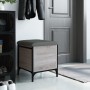 Sonoma gray engineered wood storage bench 42x42x45 cm by , Benches for halls and storage - Ref: Foro24-835135, Price: 49,60 €...