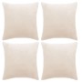 Fabric cushion covers 50x50 cm off-white 4 units by vidaXL, Cushions - Ref: Foro24-132952, Price: 22,42 €, Discount: %