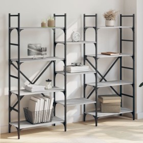 Sonoma gray engineered wood shelving 160x28.5x136.5 cm by , Bookcases and shelves - Ref: Foro24-838876, Price: 99,99 €, Disco...