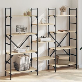 Regal aus Sonoma-Eichenholzwerkstoff, 160 x 28,5 x 136,5 cm von , Bücherregale und Regale - Ref: Foro24-838874, Preis: 97,82 ...