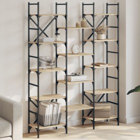 Sonoma oak engineered wood shelving 127.5x28.5x172.5cm by , Bookcases and shelves - Ref: Foro24-838869, Price: 111,99 €, Disc...