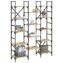 Regal aus Sonoma-Eichenholzwerkstoff, 127,5 x 28,5 x 172,5 cm von , Bücherregale und Regale - Ref: Foro24-838869, Preis: 111,...