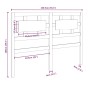 Bettkopfteil aus massivem Kiefernholz, 140,5 x 4 x 100 cm von , Kopf- und Fußteile - Ref: Foro24-818035, Preis: 57,26 €, Raba...