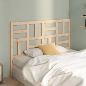 Solid pine wood bed headboard 141x4x104 cm by , Headboards and footboards - Ref: Foro24-818185, Price: 52,56 €, Discount: %