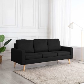 3 seater black fabric sofa by , Sofas - Ref: Foro24-288722, Price: 369,16 €, Discount: %