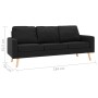 3 seater black fabric sofa by , Sofas - Ref: Foro24-288722, Price: 391,27 €, Discount: %