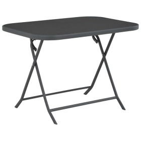 Mesa de jardín plegable vidrio y acero gris 100x75x72 cm de vidaXL, Mesas de jardín - Ref: Foro24-44711, Precio: 108,99 €, De...