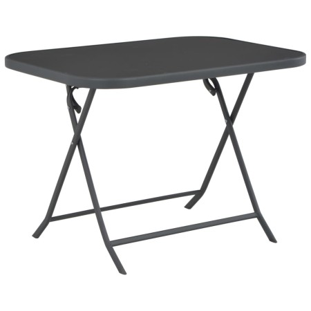 Mesa de jardín plegable vidrio y acero gris 100x75x72 cm de vidaXL, Mesas de jardín - Ref: Foro24-44711, Precio: 108,94 €, De...