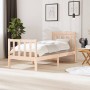 Estructura de cama individual pequeña madera maciza 75x190 cm de , Camas y somieres - Ref: Foro24-3100679, Precio: 96,76 €, D...