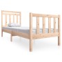 Estructura de cama individual pequeña madera maciza 75x190 cm de , Camas y somieres - Ref: Foro24-3100679, Precio: 96,76 €, D...