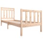 Estructura de cama individual pequeña madera maciza 75x190 cm de , Camas y somieres - Ref: Foro24-3100679, Precio: 96,76 €, D...