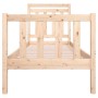 Estructura de cama individual pequeña madera maciza 75x190 cm de , Camas y somieres - Ref: Foro24-3100679, Precio: 96,76 €, D...