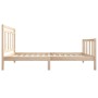 Estructura de cama individual pequeña madera maciza 75x190 cm de , Camas y somieres - Ref: Foro24-3100679, Precio: 96,76 €, D...