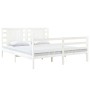 Estructura de cama madera maciza de pino blanca 150x200 cm de , Camas y somieres - Ref: Foro24-3104289, Precio: 159,79 €, Des...