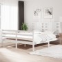 Estructura de cama de madera maciza de pino blanca 160x200 cm de , Camas y somieres - Ref: Foro24-3104294, Precio: 163,56 €, ...