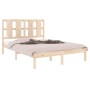 Estructura de cama de matrimonio madera maciza 135x190 cm de , Camas y somieres - Ref: Foro24-3105575, Precio: 132,14 €, Desc...