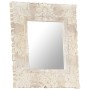 Solid white mango wood mirror 50x50 cm by , Mirrors - Ref: Foro24-321632, Price: 65,21 €, Discount: %