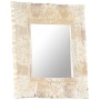 Solid white mango wood mirror 50x50 cm by , Mirrors - Ref: Foro24-321632, Price: 65,21 €, Discount: %