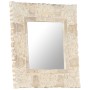 Solid white mango wood mirror 50x50 cm by , Mirrors - Ref: Foro24-321632, Price: 65,21 €, Discount: %