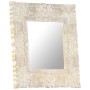 Solid white mango wood mirror 50x50 cm by , Mirrors - Ref: Foro24-321632, Price: 65,21 €, Discount: %