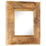 Espejo tallado a mano madera maciza de mango 50x50x2,5 cm de , Espejos - Ref: Foro24-321647, Precio: 65,45 €, Descuento: %