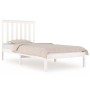 Estructura de cama madera maciza de pino blanco 90x200 cm de , Camas y somieres - Ref: Foro24-3103829, Precio: 103,09 €, Desc...