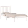 Solid white pine wood bed frame 90x200 cm by , Beds and slatted bases - Ref: Foro24-3103829, Price: 99,99 €, Discount: %