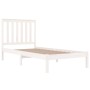 Solid white pine wood bed frame 90x200 cm by , Beds and slatted bases - Ref: Foro24-3103829, Price: 99,99 €, Discount: %