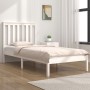 Estructura de cama madera maciza de pino blanco 100x200 cm de , Camas y somieres - Ref: Foro24-3103834, Precio: 109,40 €, Des...