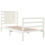 Estructura de cama madera maciza de pino blanco 75x190 cm de , Camas y somieres - Ref: Foro24-3104244, Precio: 109,11 €, Desc...