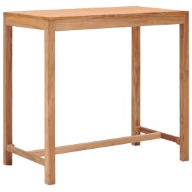 Mesa alta de jardín madera maciza de teca 110x60x105 cm de , Mesas de jardín - Ref: Foro24-287234, Precio: 201,19 €, Descuent...