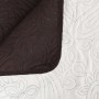 Doppelseitig gepolsterte Tagesdecke 170x210 cm creme und braun von vidaXL, Tagesdecken und Bettdecken - Ref: Foro24-132962, P...