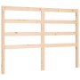 Double bed frame with solid wood headboard by , Beds and slatted bases - Ref: Foro24-3191881, Price: 142,93 €, Discount: %