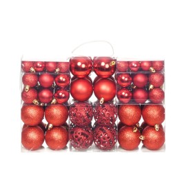 Lot Weihnachtskugeln 100 rote Einheiten 3/4/6 cm von vidaXL, Festliche Dekorationen - Ref: Foro24-245710, Preis: 13,29 €, Rab...