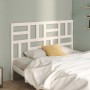 Solid white pine wood bed headboard 156x4x104 cm by , Headboards and footboards - Ref: Foro24-818196, Price: 64,99 €, Discoun...