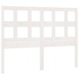 Solid white pine wood bed headboard 140.5x4x100 cm by , Headboards and footboards - Ref: Foro24-818916, Price: 58,65 €, Disco...