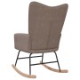 Silla mecedora de tela gris taupe de , Mecedoras - Ref: Foro24-328016, Precio: 134,90 €, Descuento: %