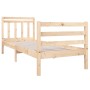 Small solid wood single bed frame 75x190 cm by , Beds and slatted bases - Ref: Foro24-3100614, Price: 98,99 €, Discount: %