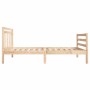 Estructura de cama individual pequeña madera maciza 75x190 cm de , Camas y somieres - Ref: Foro24-3100614, Precio: 98,03 €, D...