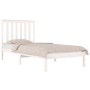 Estructura de cama madera maciza de pino blanco 90x190 cm de , Camas y somieres - Ref: Foro24-3103809, Precio: 104,25 €, Desc...