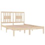 Solid wood double bed frame 135x190 cm by , Beds and slatted bases - Ref: Foro24-3104038, Price: 122,17 €, Discount: %