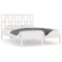 Estructura de cama madera maciza de pino blanca 150x200 cm de , Camas y somieres - Ref: Foro24-3104004, Precio: 143,99 €, Des...