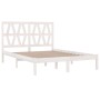 Estructura de cama madera maciza de pino blanca 150x200 cm de , Camas y somieres - Ref: Foro24-3104004, Precio: 143,99 €, Des...