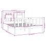 Estructura de cama de matrimonio madera maciza 135x190 cm de , Camas y somieres - Ref: Foro24-3104103, Precio: 156,92 €, Desc...