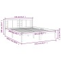 Weißes Massivholzbettgestell King Size 150x200 cm von , Betten und Lattenroste - Ref: Foro24-3104224, Preis: 147,32 €, Rabatt: %