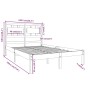 Estructura de cama de madera maciza blanca 135x190 cm de , Camas y somieres - Ref: Foro24-3105641, Precio: 137,99 €, Descuent...