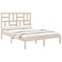 Estructura de cama madera maciza de pino 140x190 cm de , Camas y somieres - Ref: Foro24-3105930, Precio: 123,08 €, Descuento: %