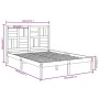 Estructura de cama madera maciza de pino 140x190 cm de , Camas y somieres - Ref: Foro24-3105930, Precio: 123,08 €, Descuento: %