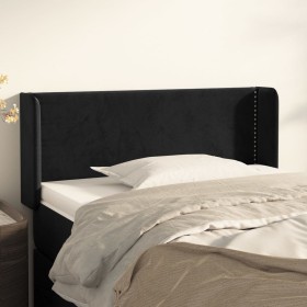 Black velvet headboard 103x16x78/88 cm by , Headboards and footboards - Ref: Foro24-3118672, Price: 50,51 €, Discount: %